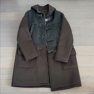 Neil Barrett Black and Brown quilted Trench Coat